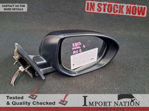 MAZDA 6 GH 08-12 USED WING MIRROR DOOR RIGHT SIDE DRIVERS BLACK