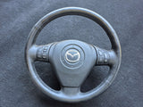 MAZDA RX8 03-08 STEERING WHEEL LEATHER BLACK SLIGHT WARE