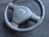 MAZDA RX8 03-08 STEERING WHEEL LEATHER BLACK SLIGHT WARE
