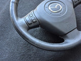MAZDA RX8 03-08 STEERING WHEEL LEATHER BLACK SLIGHT WARE