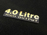 JEEP XJ CHEROKEE 94-01 4.0L LITRE GOLD BADGE HIGH OUTPUT OEM DECAL