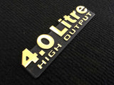 JEEP XJ CHEROKEE 94-01 4.0L LITRE GOLD BADGE HIGH OUTPUT OEM DECAL