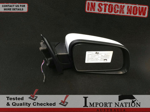 FORD TERRITORY SZ 11-16 RIGHT EXTERIOR WING MIRROR - WHITE A1 3-WIRE PLUG