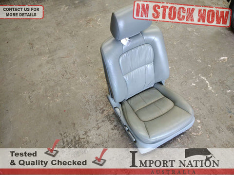 TOYOTA SOARER DRIVERS FRONT RIGHT LEATHER SEAT - SPRUCE GREEN NON-HEATED 91-00