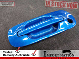 SUBARU IMPREZA GD GG FRONT LEFT EXTERIOR DOOR HANDLE - BLUE 02C 01-06