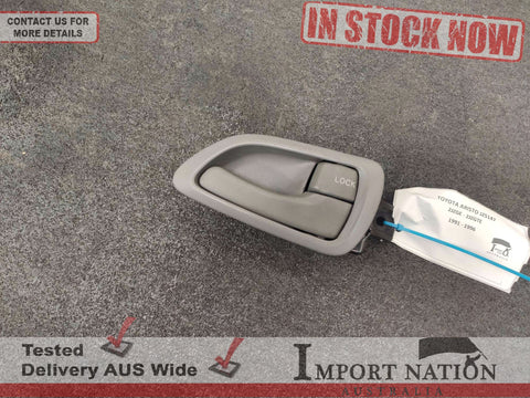 TOYOTA ARISTO JZS147 RIGHT INTERIOR DOOR HANDLE - FRONT OR REAR - GREY 91-96