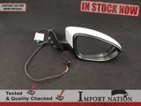 VOLKSWAGEN JETTA 1B RIGHT EXTERIOR MIRROR - WHITE LC9A 6-WIRE 11-17