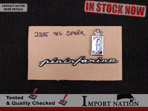 ALFA ROMEO 916 GTV SPIDER PININFARINA SIDE BADGES 95-05