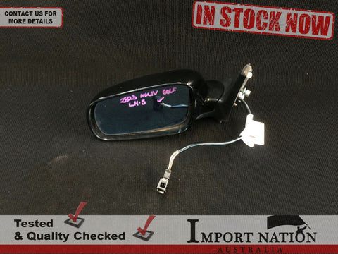 VOLKSWAGEN GOLF MK4 98-04 LEFT EXTERIOR WING MIRROR - 5-PIN - BLACK L041