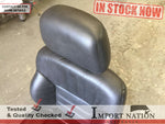 JEEP CHEROKEE XJ 94-96 FRONT LEFT SEAT - GREY LEATHER - NO RAILS