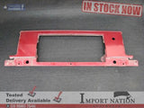 TOYOTA A70 SUPRA USED REAR NUMBER PLATE SURROUND METAL PANEL -RED TRIM BRACKET