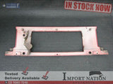 TOYOTA A70 SUPRA USED REAR NUMBER PLATE SURROUND METAL PANEL -RED TRIM BRACKET