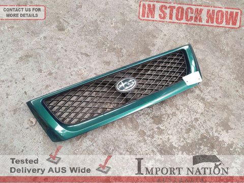 SUBARU FORESTER SF GT 97-99 FRONT RADIATOR GRILLE - GREEN 6W2 #2795